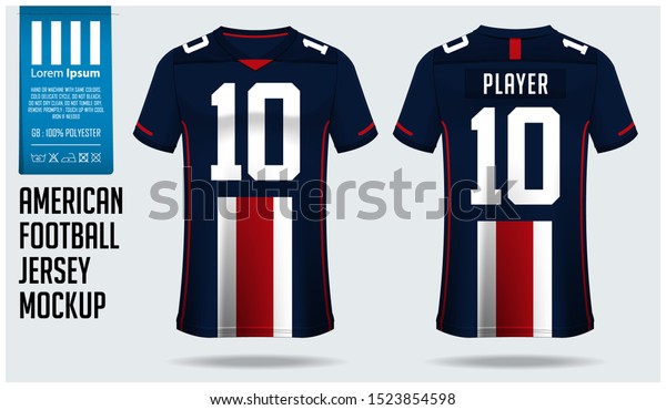 Download American Football Jersey Mockup Template Design Stock Vector Royalty Free 1523854598