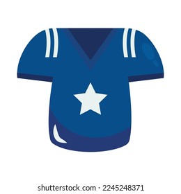 american football jersey on white background