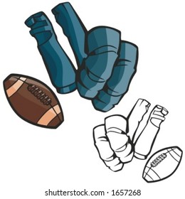 American football knee and leg pads. Vector illustration