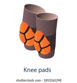 American football knee pads icon. Isometric of american football knee pads vector icon for web design isolated on white background