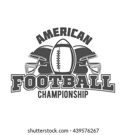 American football labels, emblems and design elements