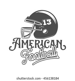 American football labels, emblems and design elements