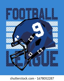 AMERICAN FOOTBALL LEAGUE 
HELMET AND TEXT