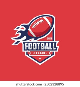 American Football league ready made logo vector isolated. Best for american football sport related industry