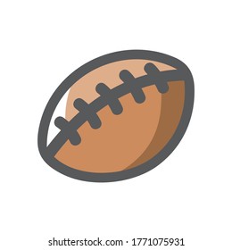 American Football leather Ball Vector Cartoon illustration