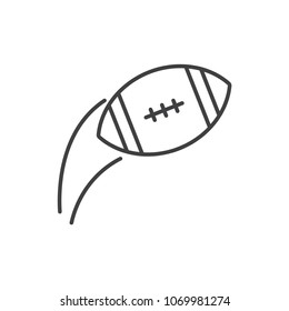 American football line icon.