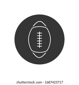 American football line icon. Vector 