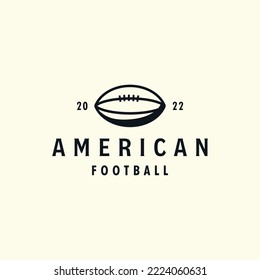 american football line vintage style logo vector template illustration design