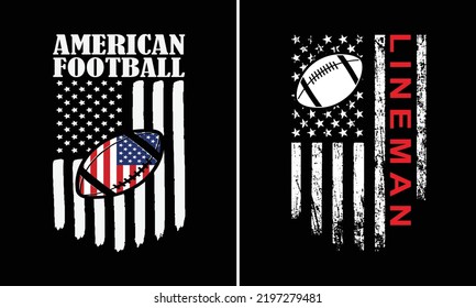 American Football - Lineman Flag Design