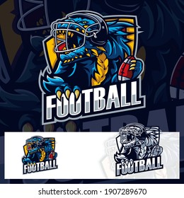 American Football lizard Sport Logo