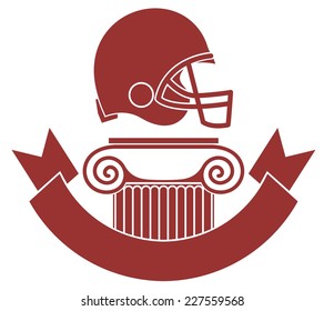 American Football. Logo. Abstract elements on white background