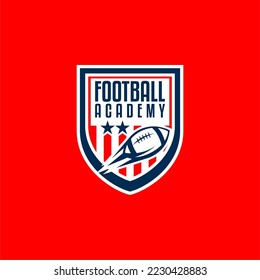 American Football Logo Academy Vector Template