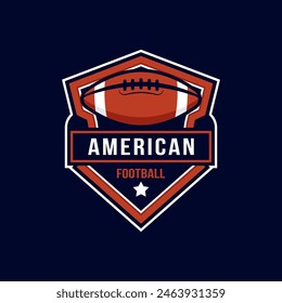 Plantilla de insignia del logotipo del fútbol americano