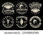 American football logo badges vector bundle. Football logos collection. American football league vintage labels, emblems and design elements