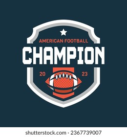 American football logo badges vector. Football logos collection. American football league labels, emblems and design elements