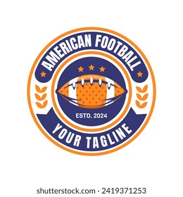 American football logo badges vector. Football logos collection. American football league labels, emblems and design elements