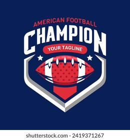 American football logo badges vector. Football logos collection. American football league labels, emblems and design elements