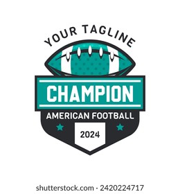 American football logo badges vector. Football logos collection. American football league labels, emblems and design elements