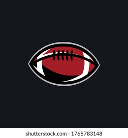 American Football Logo. Ball E Sports Logo. Vector Emblem Logo. In Eps 10