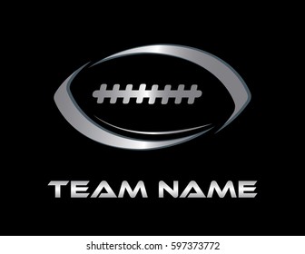 American football logo black background