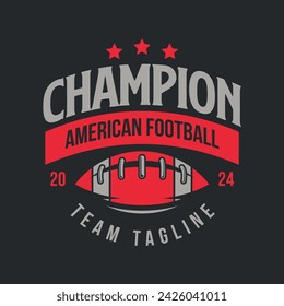 American football logo or football club sign Badge. Football logo with shield background vector design