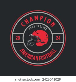 American football logo or football club sign Badge. Football logo with shield background vector design