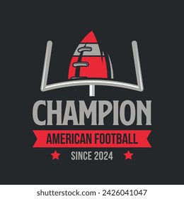 American football logo or football club sign Badge. Football logo with shield background vector design