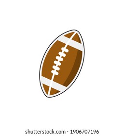 American football logo design. Rugby emblem championship template, club, tournament, isolated on white background, emblem, designs with ball. Sport badge vector illustration