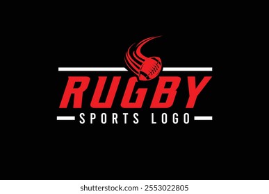 American football logo design - rugby ball logo design emblem and badge