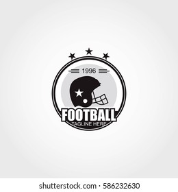 American Football Logo Design Template. Vector Illustration