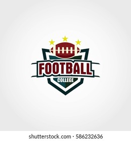 American Football Logo Design Template. Vector Illustration