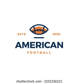 american football logo design vector illustration