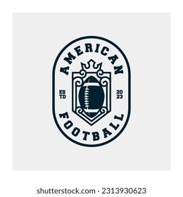 American Football Logo Design Vector