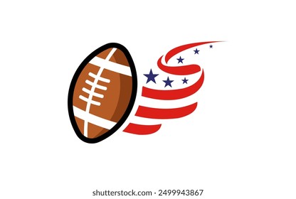 Vector de diseño de logotipo de fútbol americano