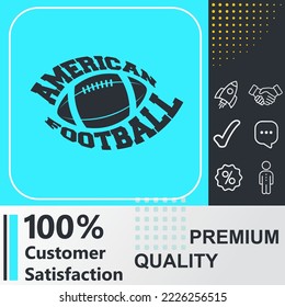 American football logo icon. Social media sign. Vector illustration