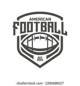 El logo de fútbol americano aislado. Etiquetas, emblemas y elementos de diseño de la liga de fútbol estadounidense