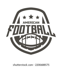 El logo de fútbol americano aislado. Etiquetas, emblemas y elementos de diseño de la liga de fútbol estadounidense