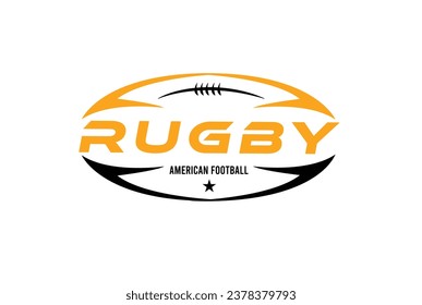 American football logo isolated. American football league sticker, emblem and design element