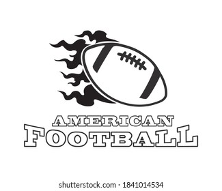 American Football Logo Label Black White Stock Vector (Royalty Free ...