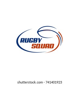 American Football Logo. Rugby logo design 