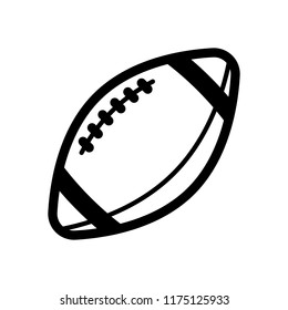 American Football Logo. Einfaches Rugby-Ball-Symbol