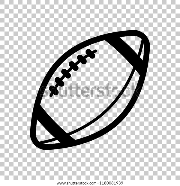 American Football logo. Simple rugby ball\
icon. On transparent\
background.