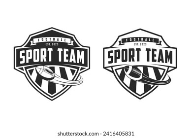 american football logo sport, emblem set collection, football vector illustration