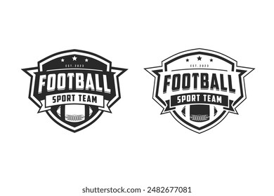 american football logo sport, emblem collection, football vector illustration, football logo template monochrome vector design