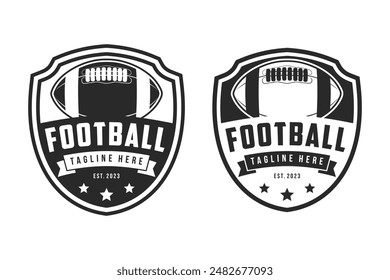 american football logo sport, emblem collection, football vector illustration, football logo template monochrome vector design