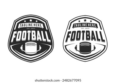 american football logo sport, emblem collection, football vector illustration, football logo template monochrome vector design