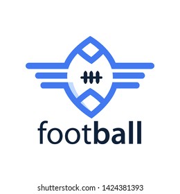 American football logo stock, flat design.. Vector illustration on white background.