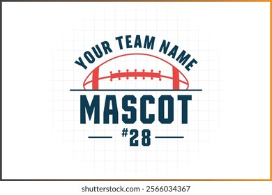 American Football Logo Template Badge Logo Rugby Ball Logo