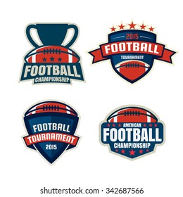 American football logo template collection,vector illustration