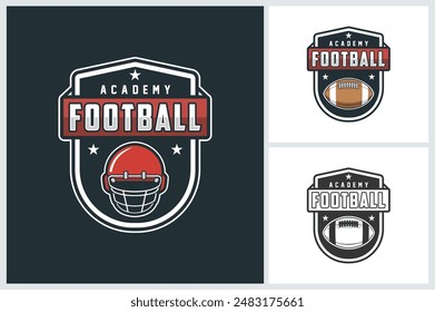 American football logo template emblem style. football badge illustration. American Football emblem vector illustration, American Football logo design